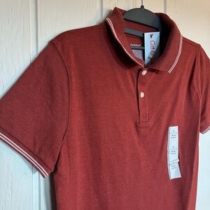 Cat & Jack Kids Polo • L (10/12) • Brick Red • NEW With Tags